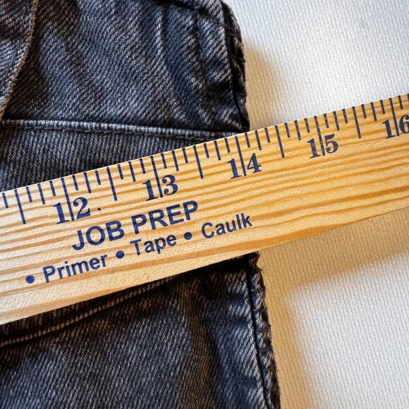 Zara Cropped Adjustable Buckle Top Small Black Denim Smocked Edgy Grunge - Picture 6 of 9